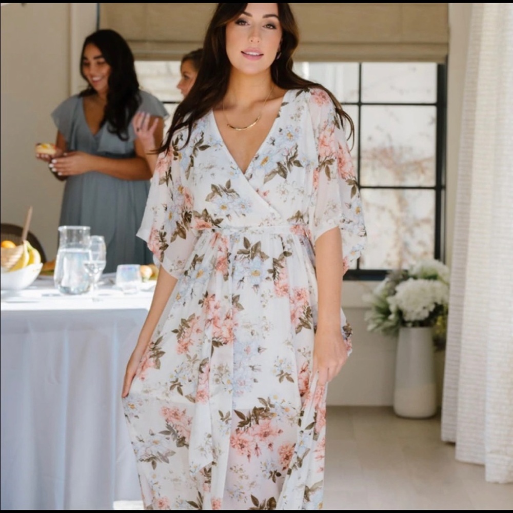 Baltic Born Kia Kimono Floral Maxi Dress
